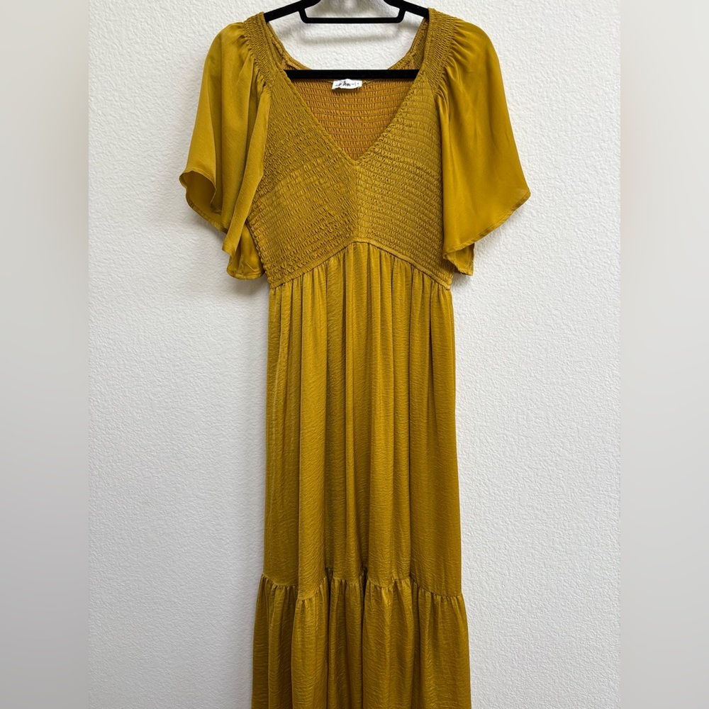 Elegant Mustard Yellow Women's Dress